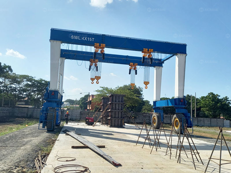 high capacity rubber tyred gantry crane